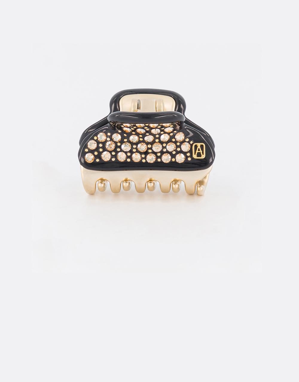 Alexandre de Paris large black jewel hair clip Pince Vendôme