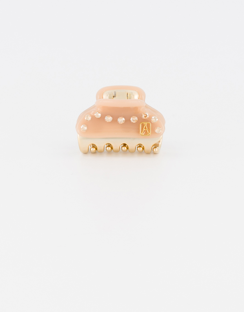 Alexandre de Paris regular beige jewel hair clip Pince