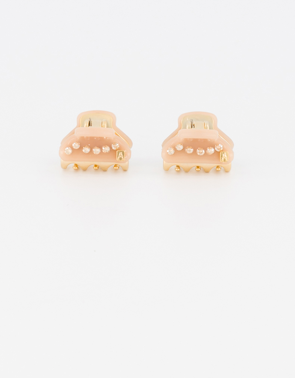 Alexandre de Paris regular beige jewel hair clip Pince