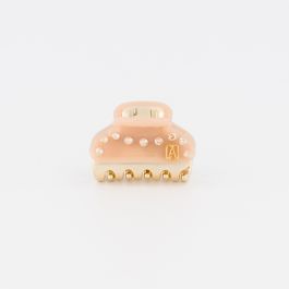 Alexandre de Paris little beige jewel hair clip Pince