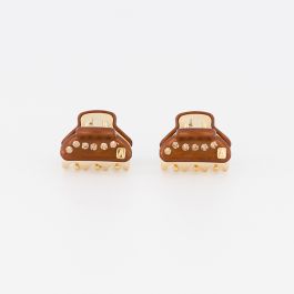 【ALEXANDRE DE PARIS】VENDOME CLIP M 【美品】 Alexandre de Paris large navy-blue jewel hair clip Pince