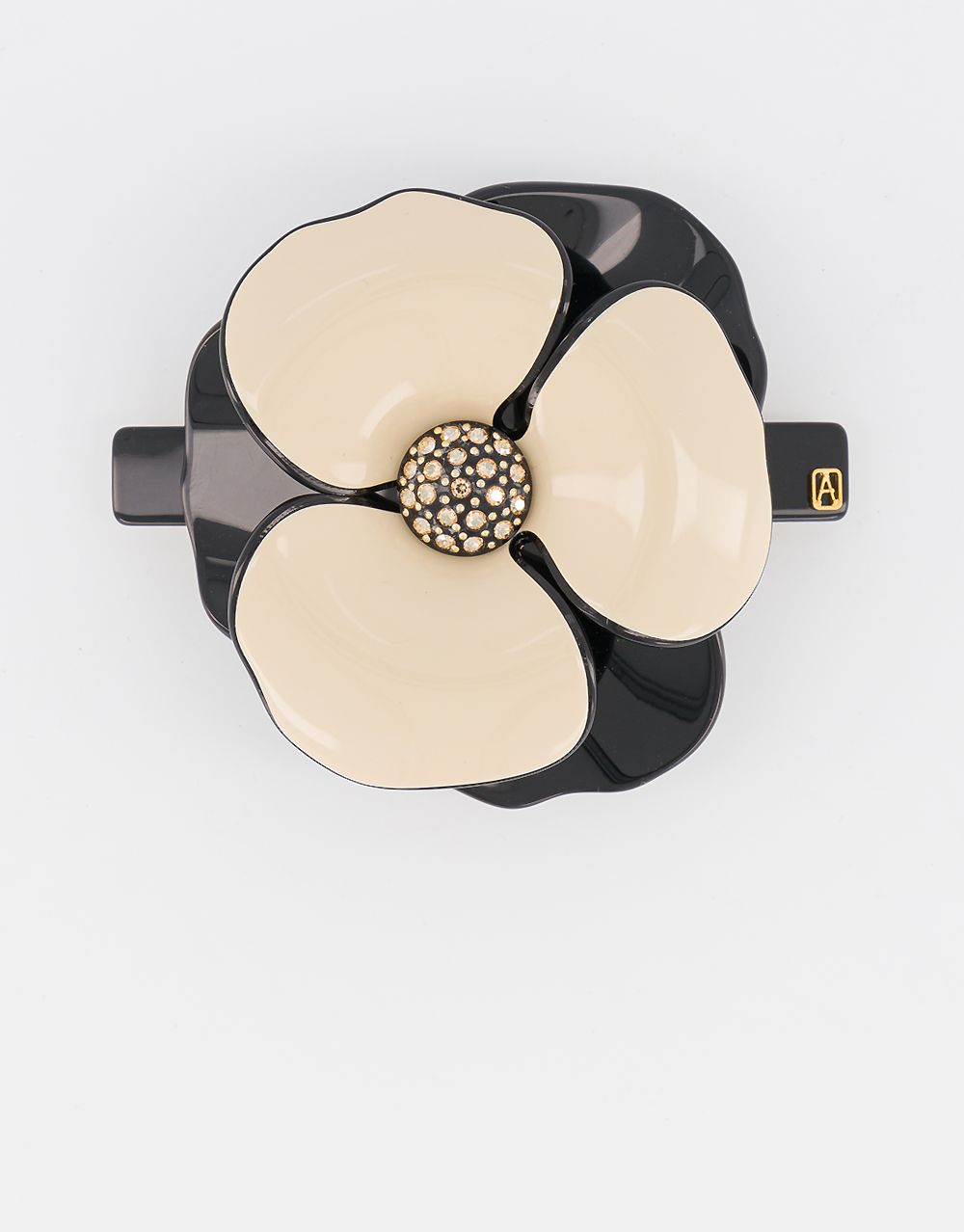 【超歓迎】 CAMÉLIA ST Alexandre - $US 105,00 : Prix Beige Noir HONORÉ ヘアアクセサリー