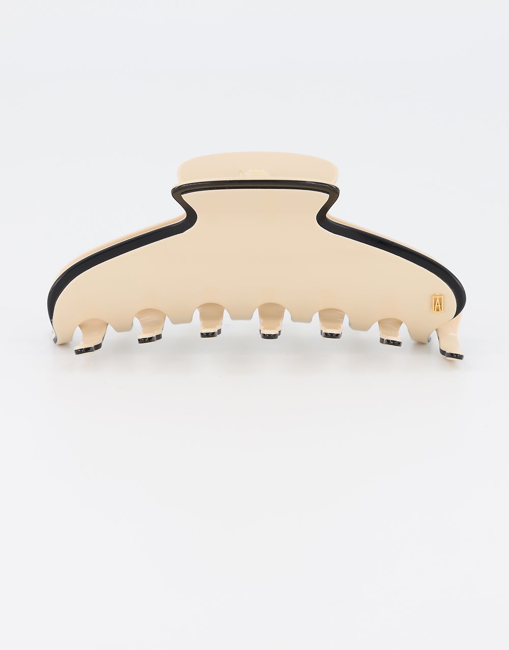Alexandre de Paris small brown jewel hair clip Pince Vendôme