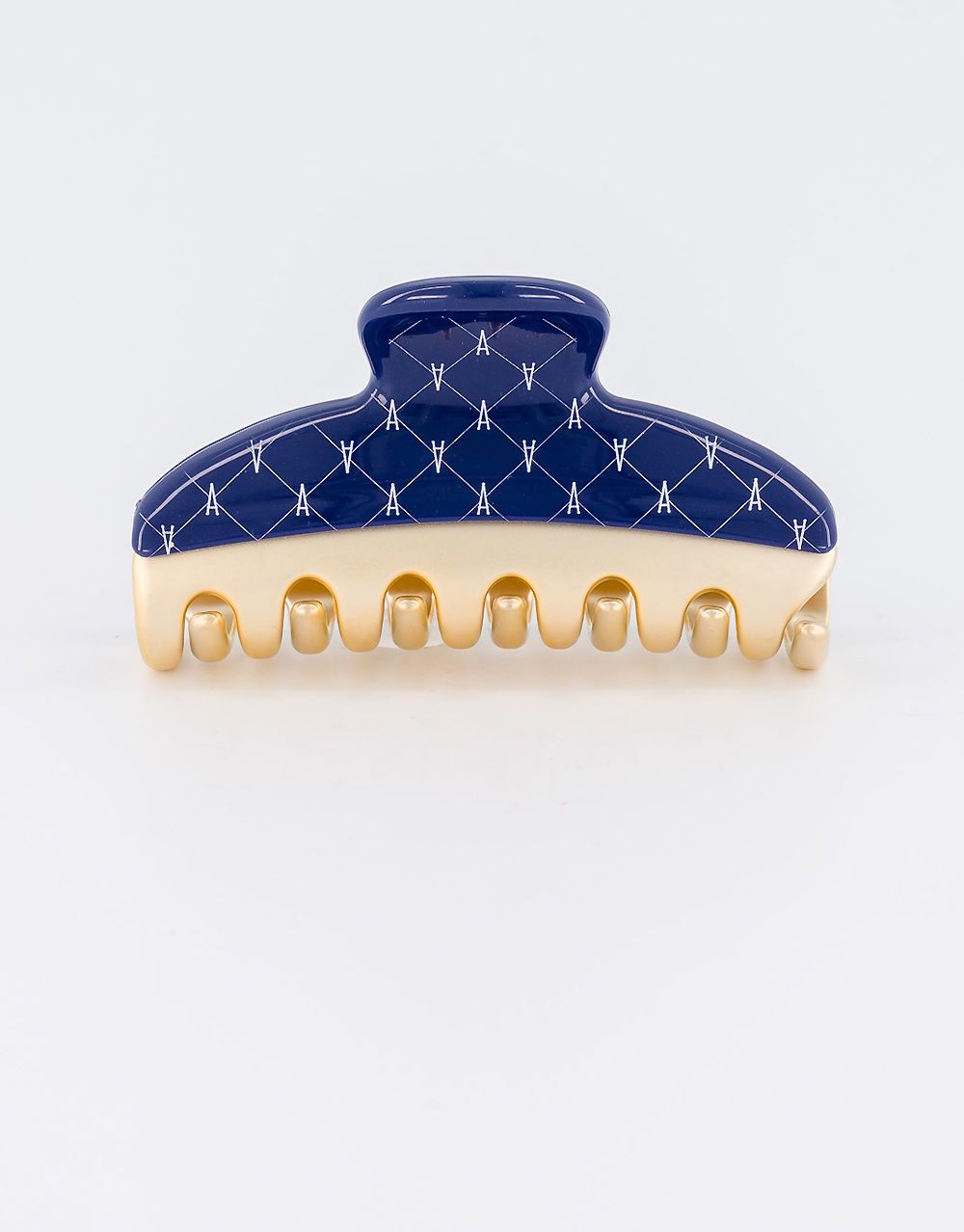 【ALEXANDRE DE PARIS】VENDOME CLIP M 【美品】 Pince Vendôme Signature regular navy blue jewel hair jaw